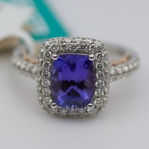 NEW EFFY 14k Gold Tanzanite And Diamond Ring